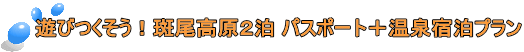 遊びつくそう!斑尾高原2泊 パスポート+温泉宿泊プラン