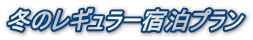 冬のレギュラー宿泊プラン