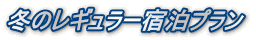 冬のレギュラー宿泊プラン